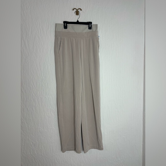 Athleta Pants - Athleta Tan High Waisted Wide Leg Pants Size MT